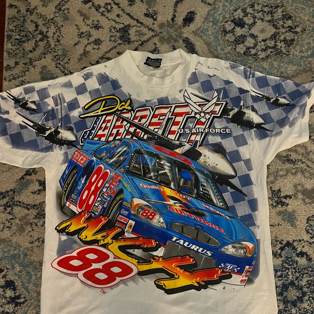 RARE Dale Jarrett all over print tee